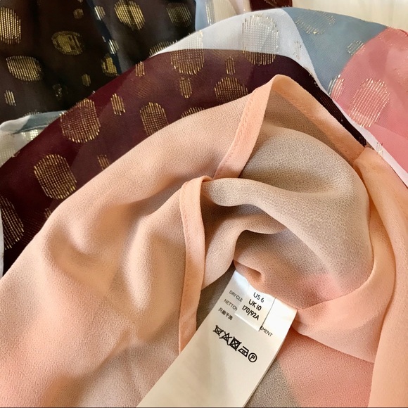 Sleeveless multicolored blush silk - Picture 5 of 8